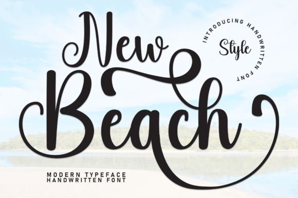 Discover New Beach: An Elegant Handwritten Font for Creative Projects